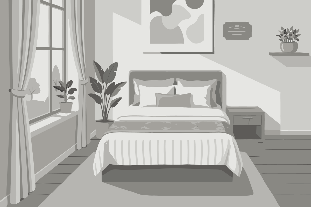 Bed in een Vrouwenslaapzaal met 4 Bedden en Eigen Badkamer